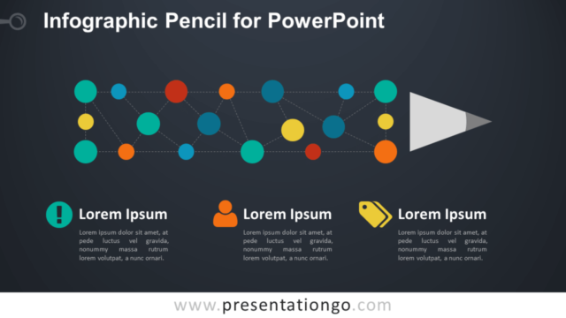 Diagrama Infográfico Gratis de Lápiz Para PowerPoint