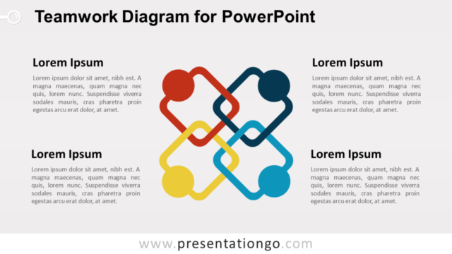 Diagrama Gratis de Trabajo en Equipo Para PowerPoint