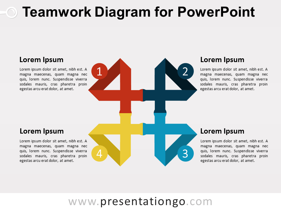 Diagrama Gratis de Trabajo en Equipo Para PowerPoint - Segunda Opción