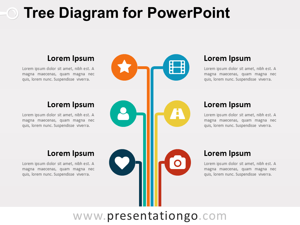 Diagrama Gratis en Árbol Para Powerpoint