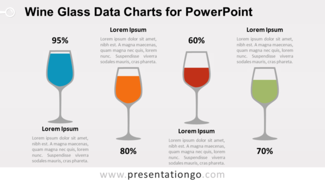 Gráficos Gratis de Copas de Vino Para PowerPoint