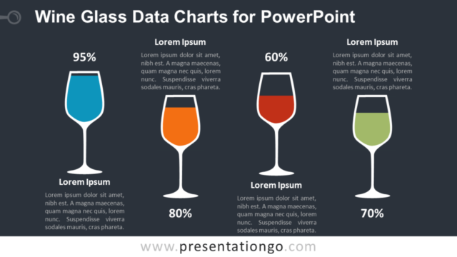Gráficos Gratis de Copas de Vino Para PowerPoint