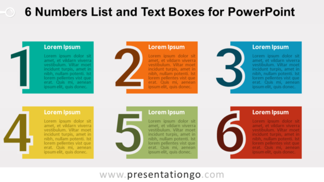 Plantilla Gratis de Lista de 6 Números Para PowerPoint