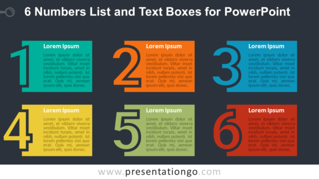 Plantilla Gratis de Lista de 6 Números Para PowerPoint