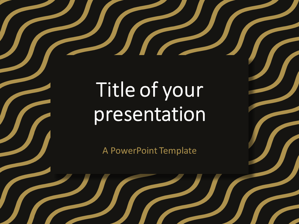 Plantilla Gratis de Patrón Ondulado Marrón Y Dorado Para PowerPoint