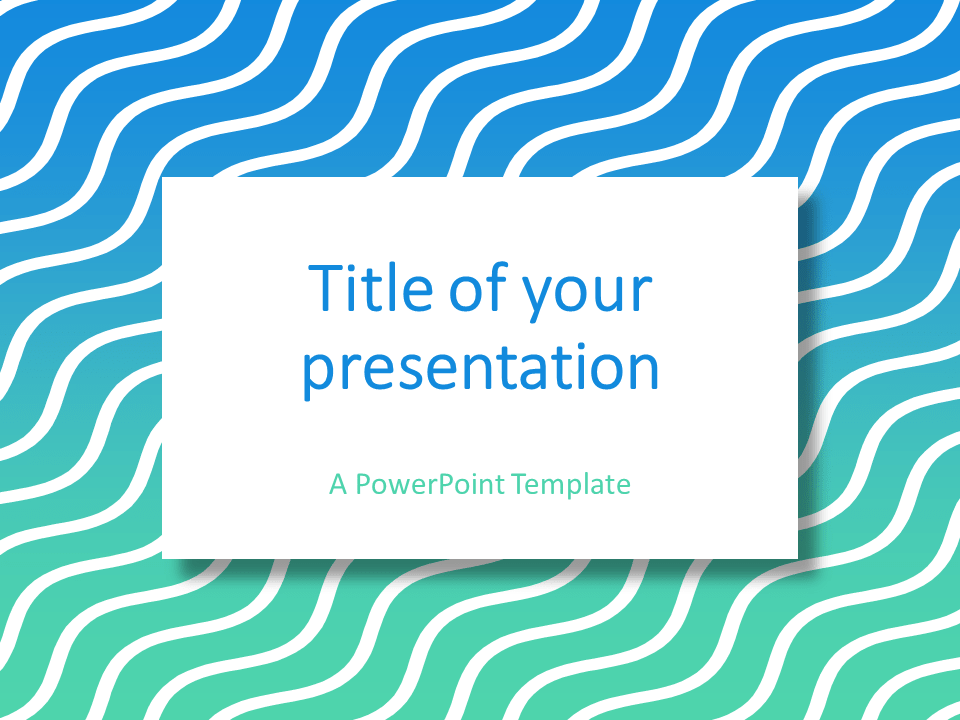 Plantilla Gratis de Patrón Ondulado Degradado Para PowerPoint