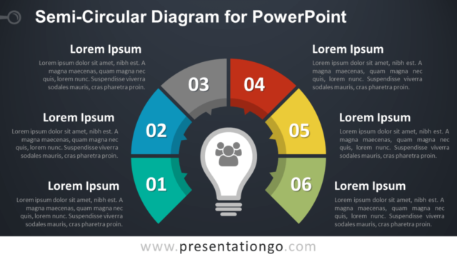 Diagrama Semi-circular Gratis Para PowerPoint