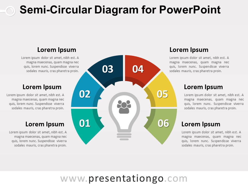 Diagrama Semi-circular Gratis Para PowerPoint