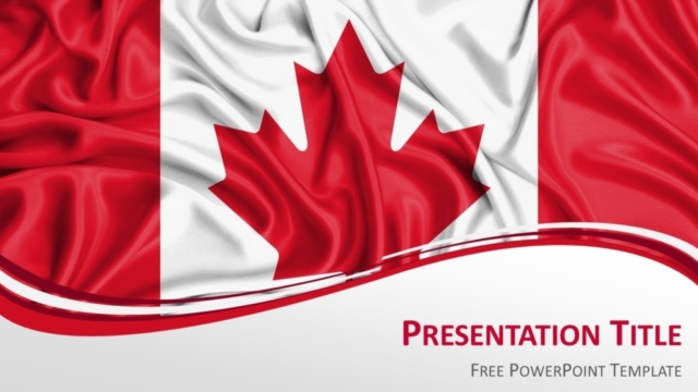 Bandera de Canadá Para PowerPoint Gratis