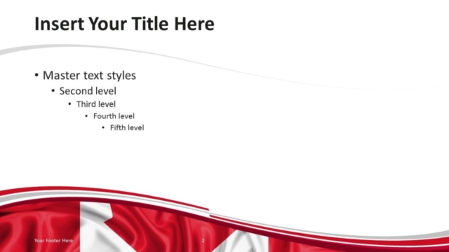 Bandera de Canadá Para PowerPoint Gratis - Diapositiva de Título Y Contenido