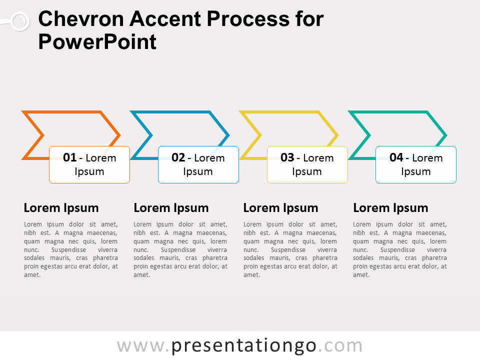 Proceso de Acento Gratis de Chevron Para PowerPoint