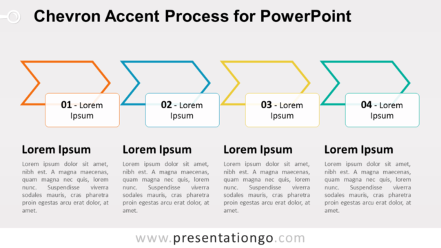 Proceso de Acento Gratis de Chevron Para PowerPoint