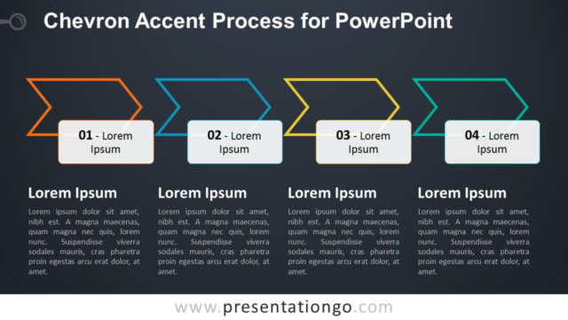Proceso de Acento Gratis de Chevron Para PowerPoint