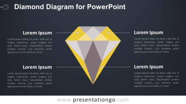 Diagrama de Diamante Para PowerPoint Gratis