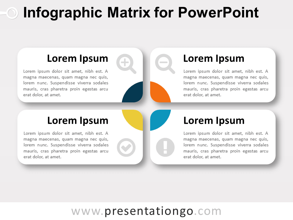 Matriz Infográfica Gratis Para PowerPoint