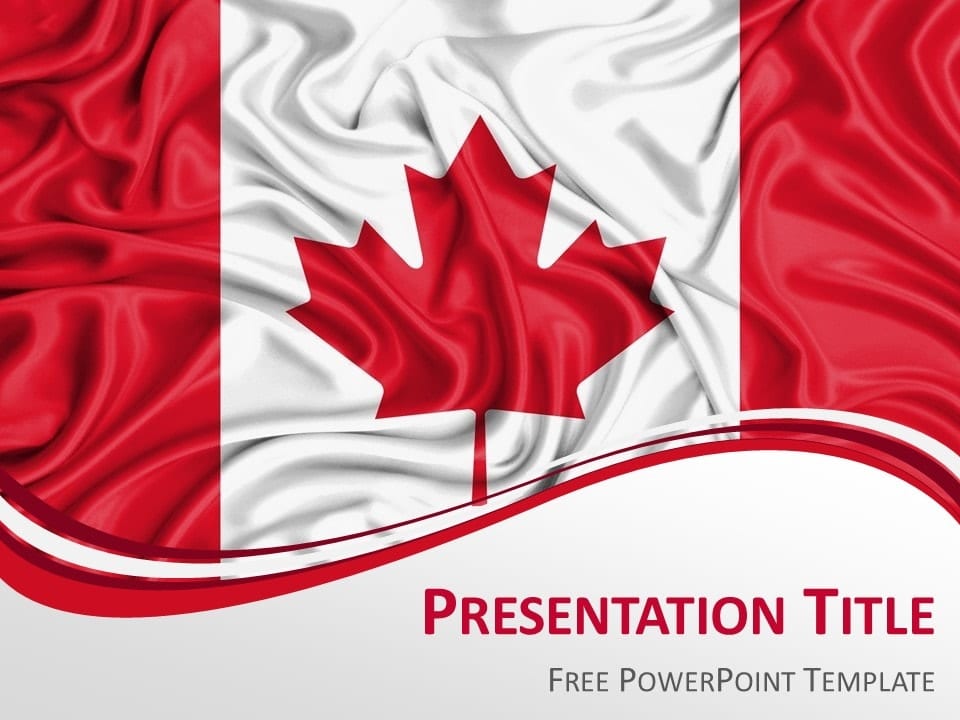 Bandera de Canadá Para PowerPoint Gratis
