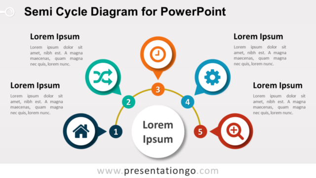 Diagrama Gratis de Semiciclo Para PowerPoint