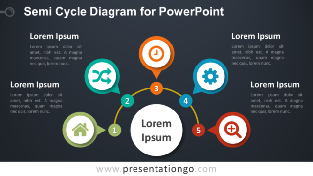 Diagrama Gratis de Semiciclo Para PowerPoint