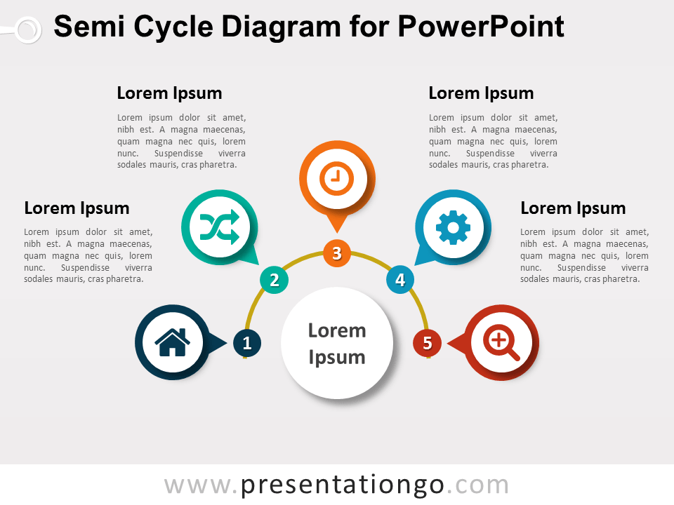 Diagrama Gratis de Semiciclo Para PowerPoint
