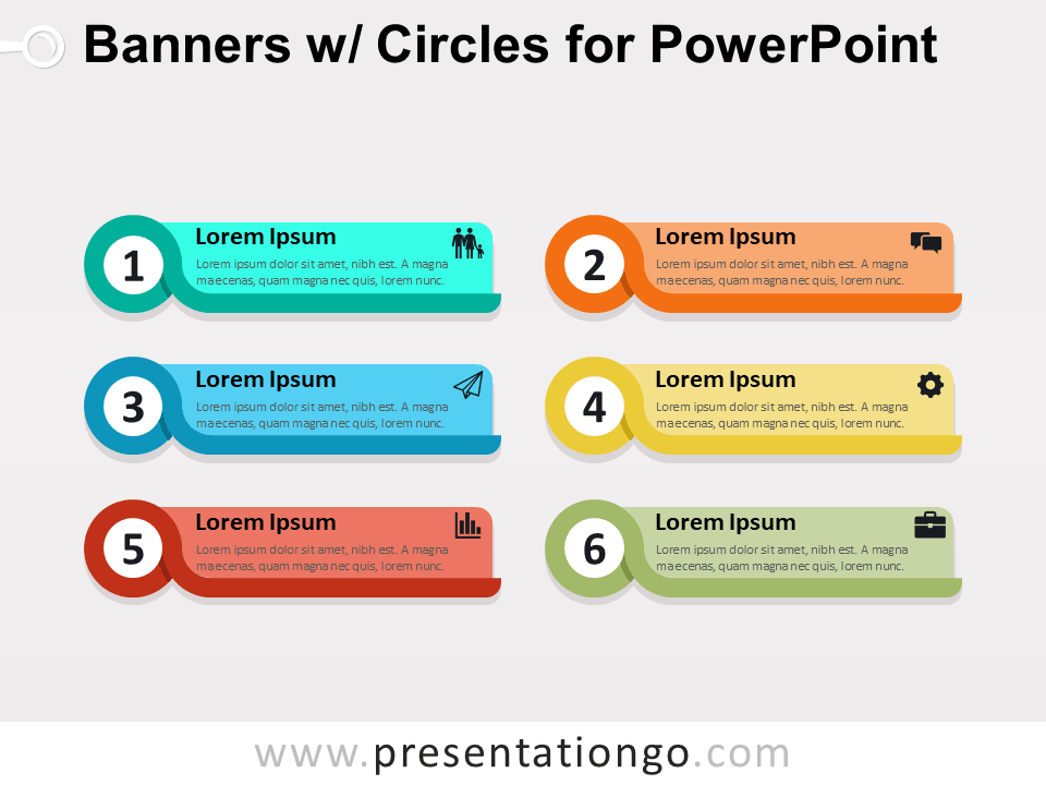 Banners Con Círculos Para Powerpoint Gratis