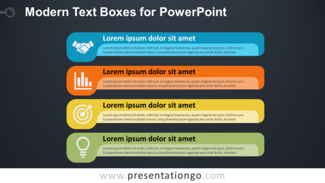 Banners de Cajas de Texto Modernas Para PowerPoint Gratis