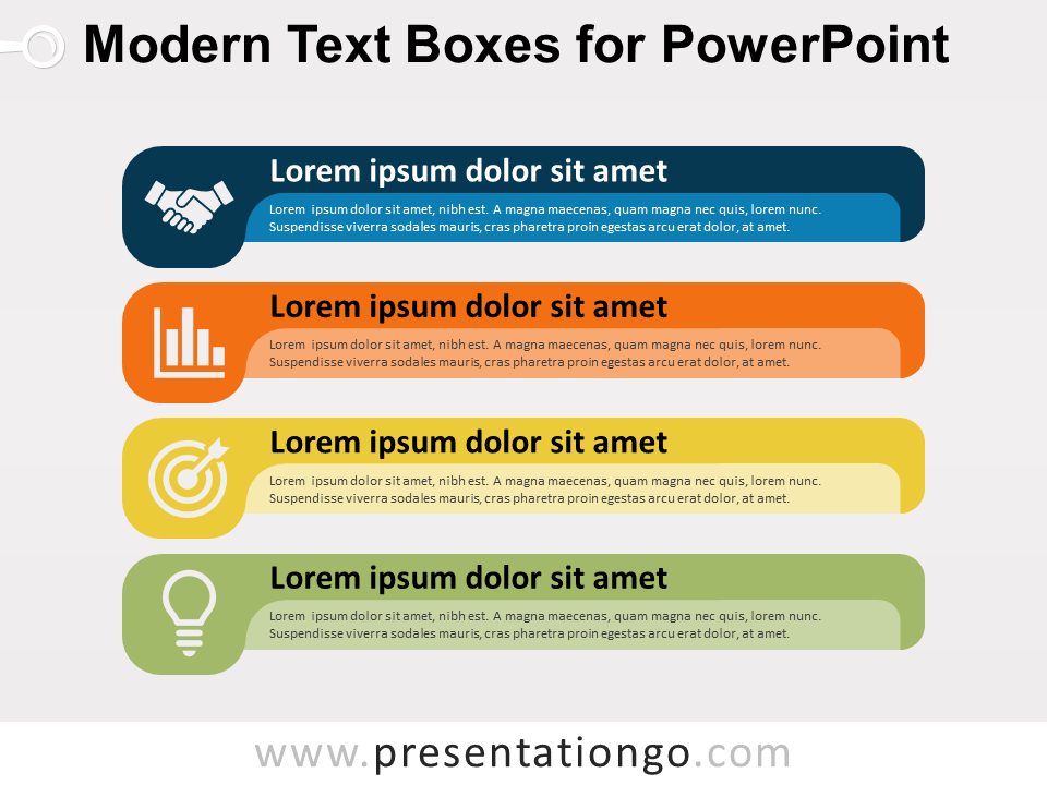 Banners de Cajas de Texto Modernas Para PowerPoint Gratis