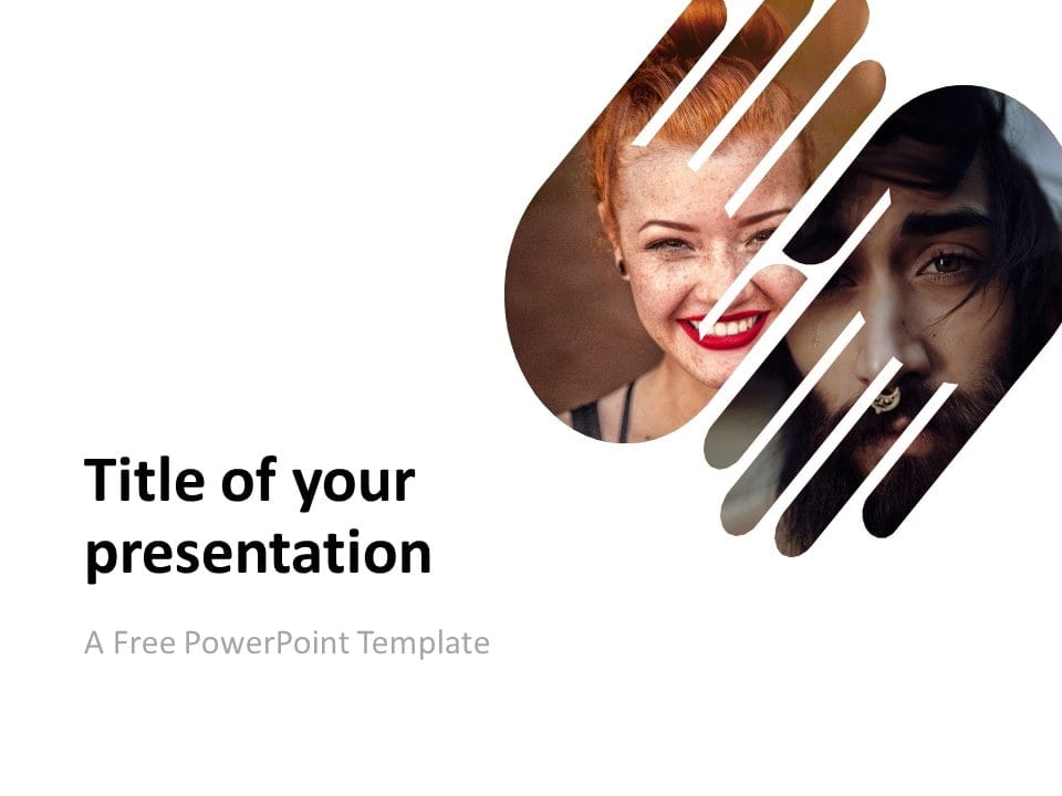 Plantilla Gratis Con 2 Manos Abiertas Para PowerPoint