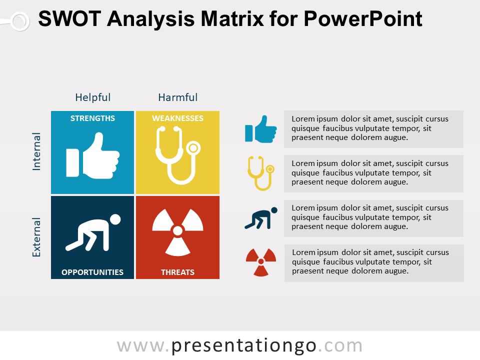 Matriz de Análisis FODA Para PowerPoint Gratis