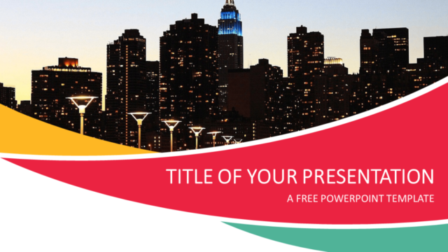 Plantilla de Ciudad Gratis Para PowerPoint