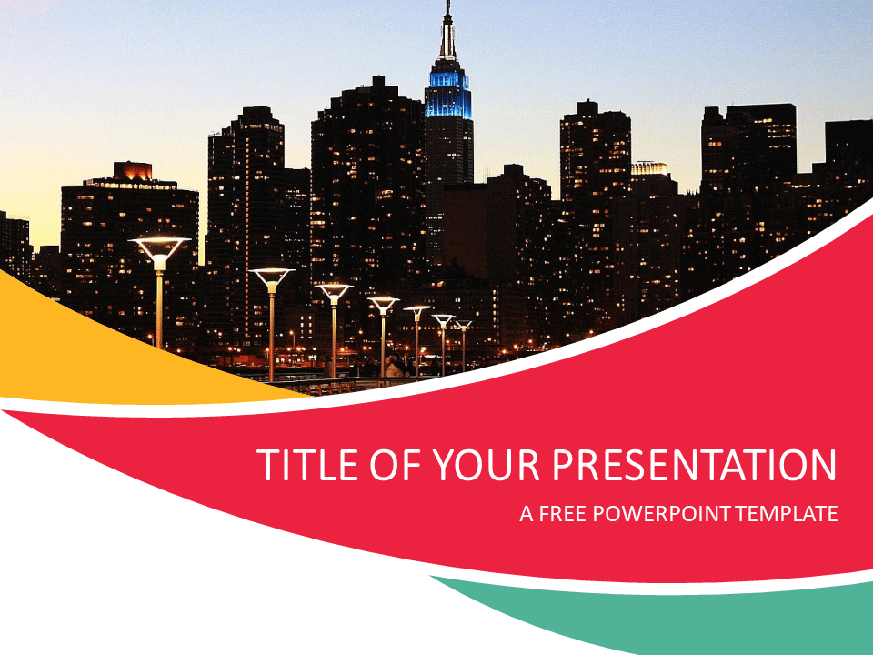 Plantilla de Ciudad Gratis Para PowerPoint