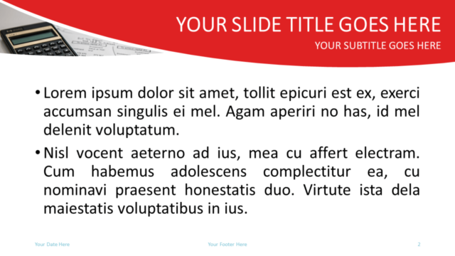 Plantilla Gratis de Finanzas Para PowerPoint - Diapositiva de Título Y Contenido