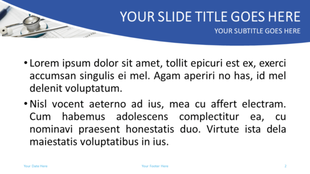 Plantilla Médica Para PowerPoint Gratis - Diapositiva de Título Y Contenido
