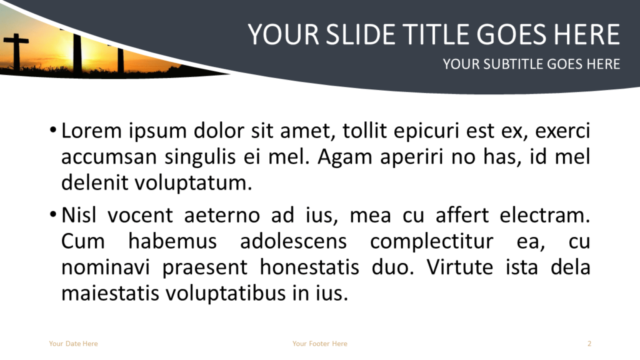Plantilla de Religión Gratis Para PowerPoint - Diapositiva de Título Y Contenido