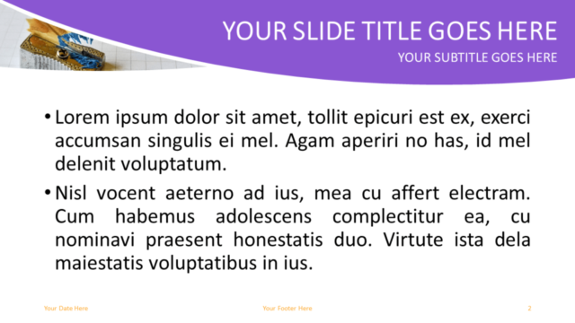 Plantilla Gratis Para la Escuela Para PowerPoint - Diapositiva de Título Y Contenido