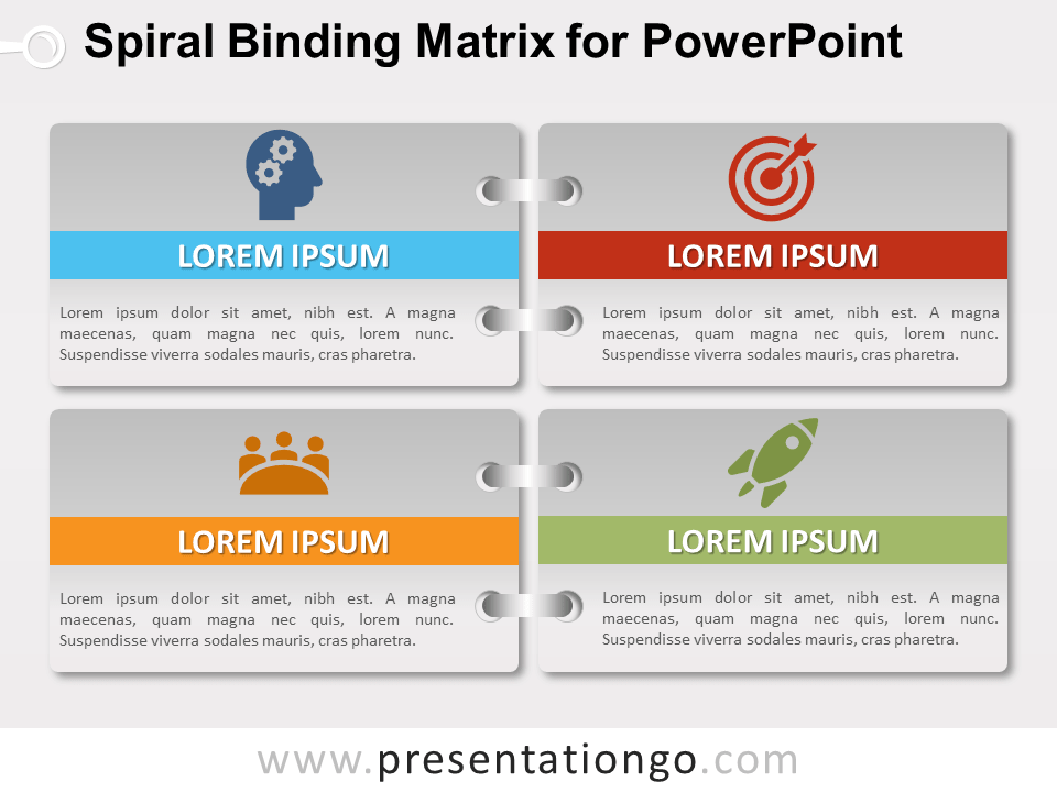 Matriz de Encuadernación en Espiral Para PowerPoint Gratis