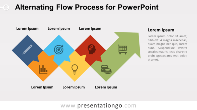 Proceso Gratis de Flujo Alterno Para PowerPoint