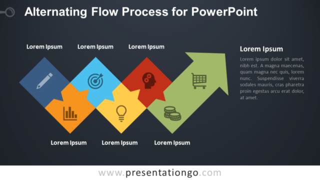 Proceso Gratis de Flujo Alterno Para PowerPoint