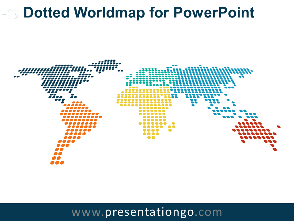 Mapa Mundial Punteado Gratis Para PowerPoint