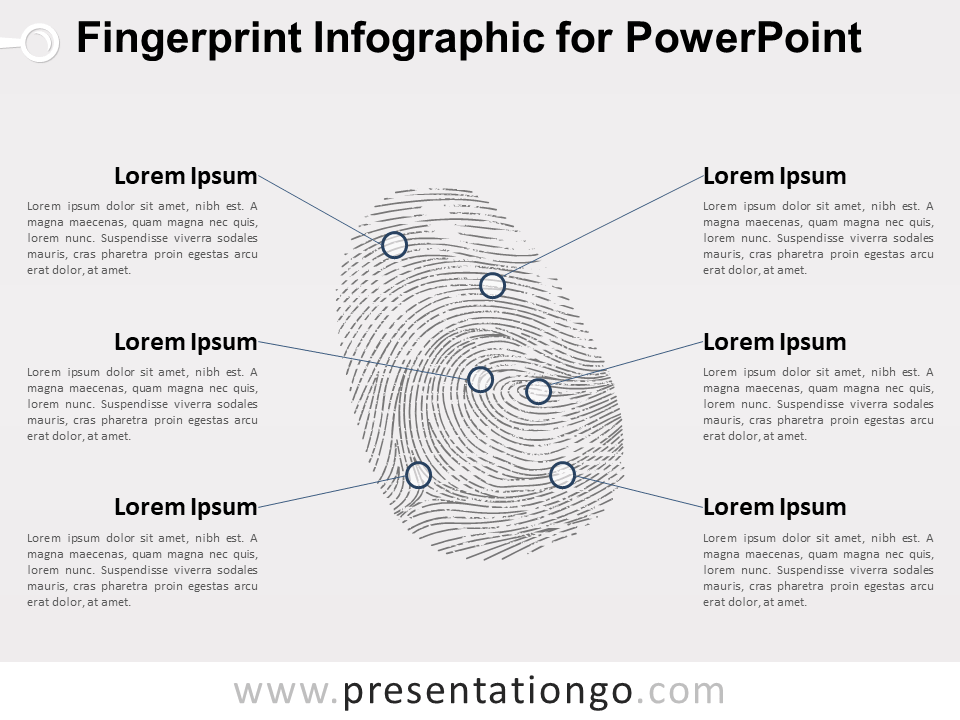 Infografía Gratis de Huella Dactilar Para PowerPoint
