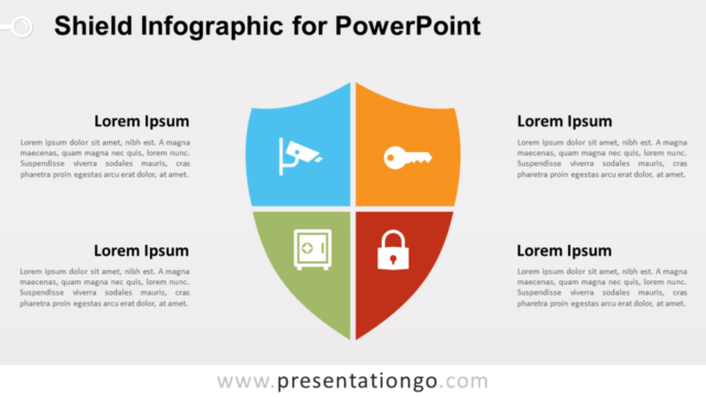 Infografía Gratis de Escudo Para PowerPoint