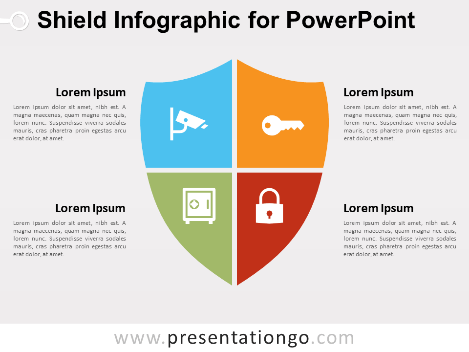 Infografía Gratis de Escudo Para PowerPoint