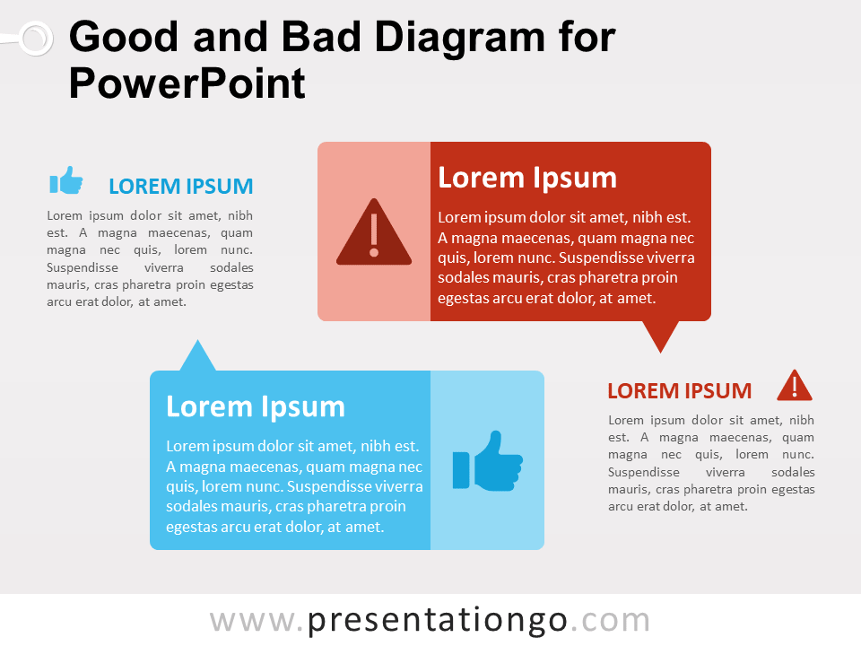 Diagrama de Bueno Y Malo Para PowerPoint Gratis