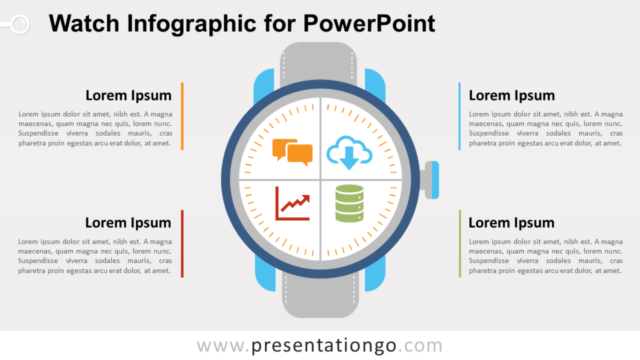 Infografía Gratis de Reloj Para PowerPoint