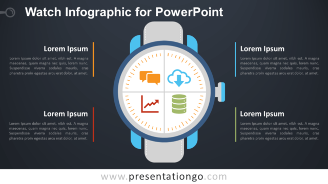 Infografía Gratis de Reloj Para PowerPoint