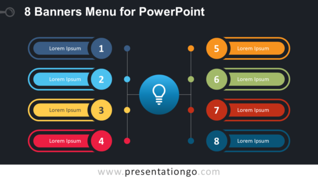 Menú de 8 Pancartas Para PowerPoint Gratis