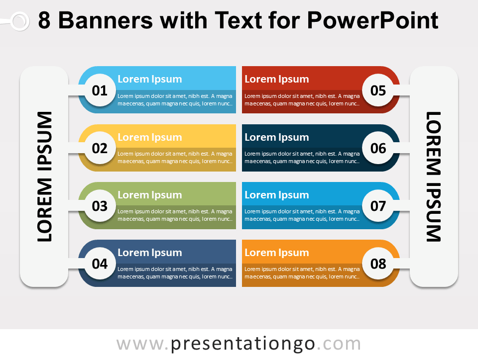 8 Banners con Texto Para PowerPoint Gratis