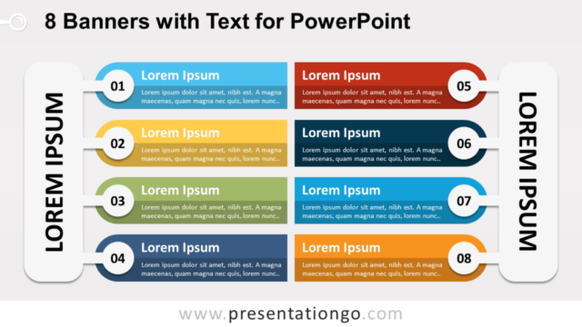 8 Banners con Texto Para PowerPoint Gratis