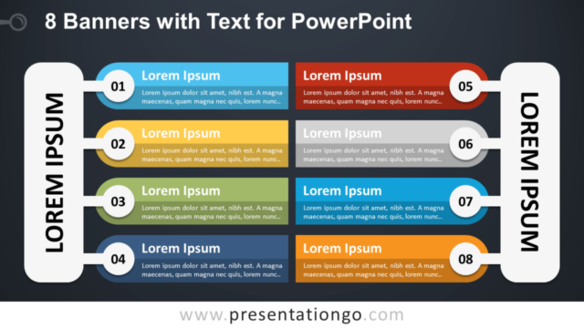 8 Banners con Texto Para PowerPoint Gratis