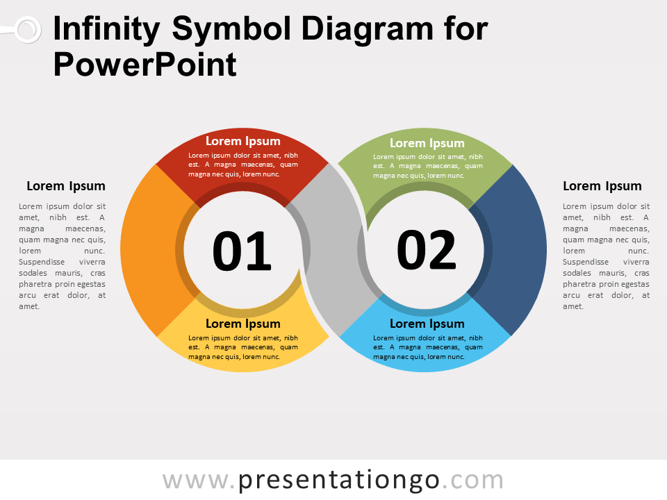 Diagrama Gratis de Símbolo de Infinito Para PowerPoint