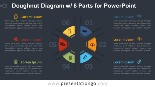 Diagrama de Dona Con 6 Partes Gratis Para PowerPoint